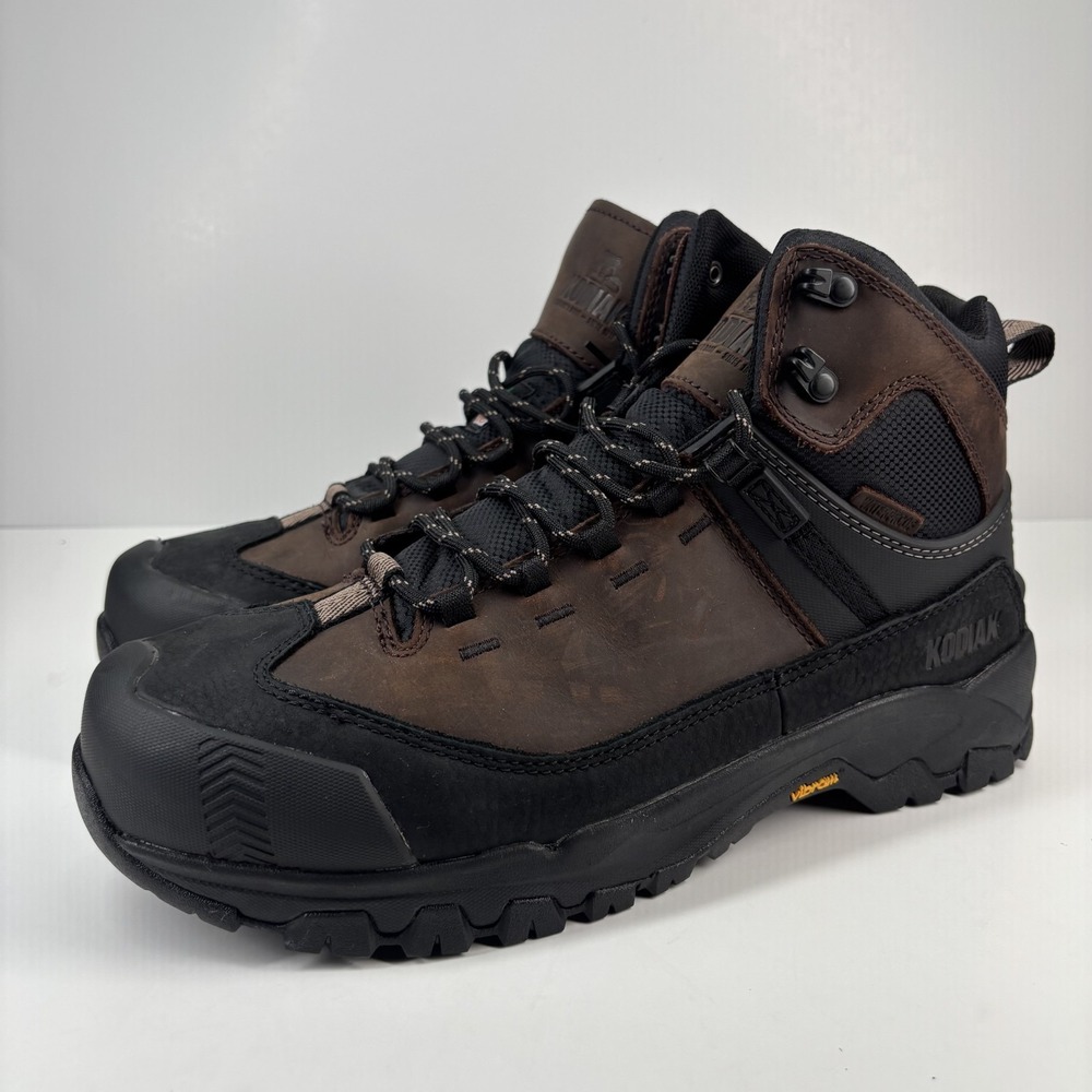 Kodiak Quest Bound Mid Men's US‎ 10.5W Brown Waterproof Composite Toe Work Boots